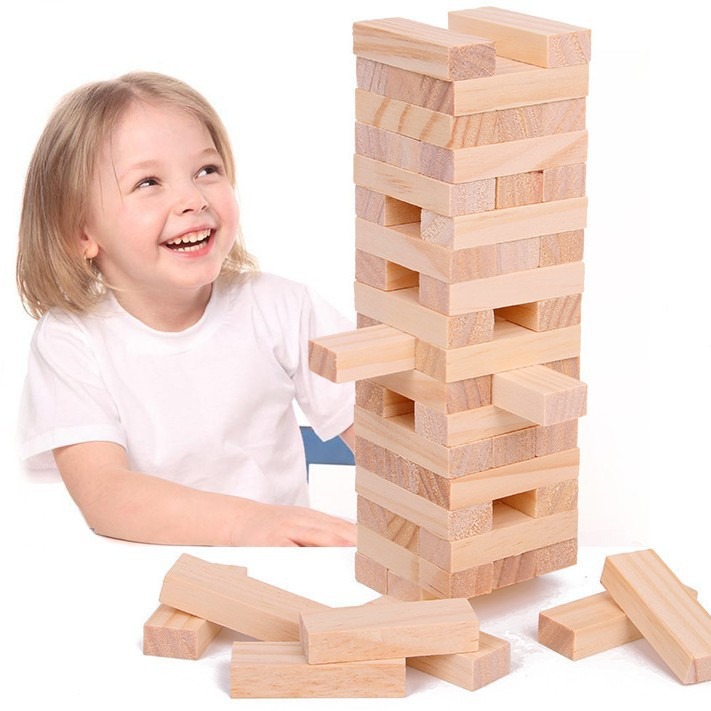 Kids Education Login - Natuurlijke houten stapelblokken, peuter- en kleuterspeelgoed,