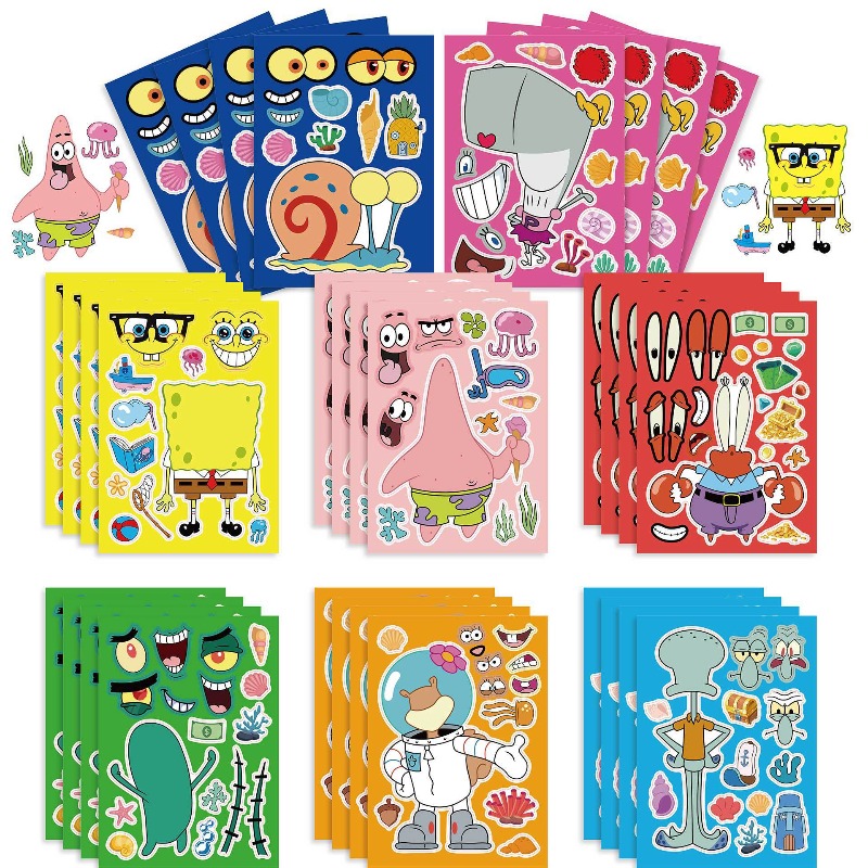 Kids Educational Gadget - SpongeBob SquarePants Interactieve educatieve puzzel DIY-montagepuzzel