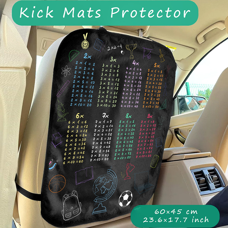 Multiplication Table Mat - 1pc waterdichte autostoelhoes met wiskundige tafels