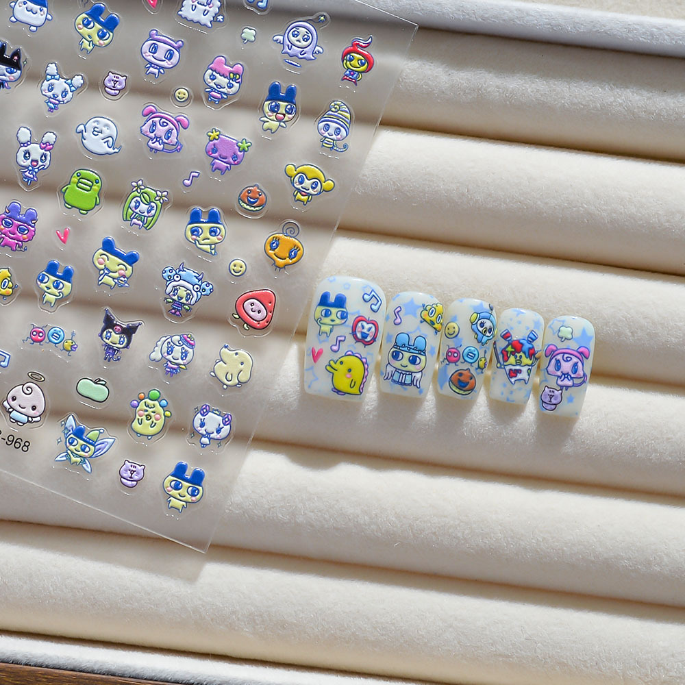 Bandai Model Tamagotchi - Nieuwe Tamagotchi Mametchi Kuchipatchi Nagelstickers 3D