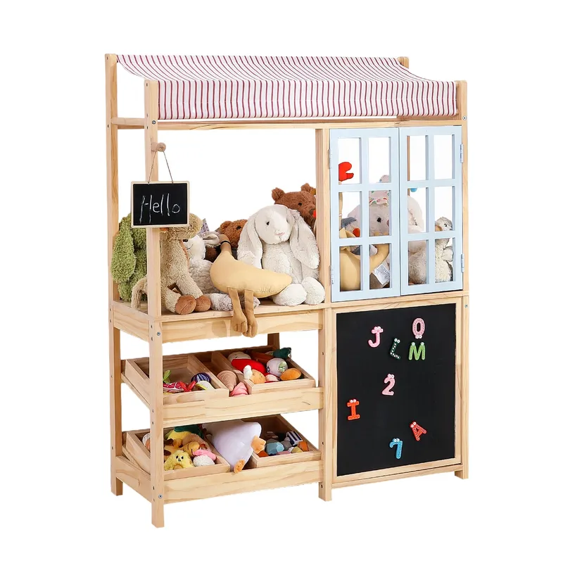 Montessori Shelf Toy - Massief houten speelgoedopbergrek voor kinderen, Montessori