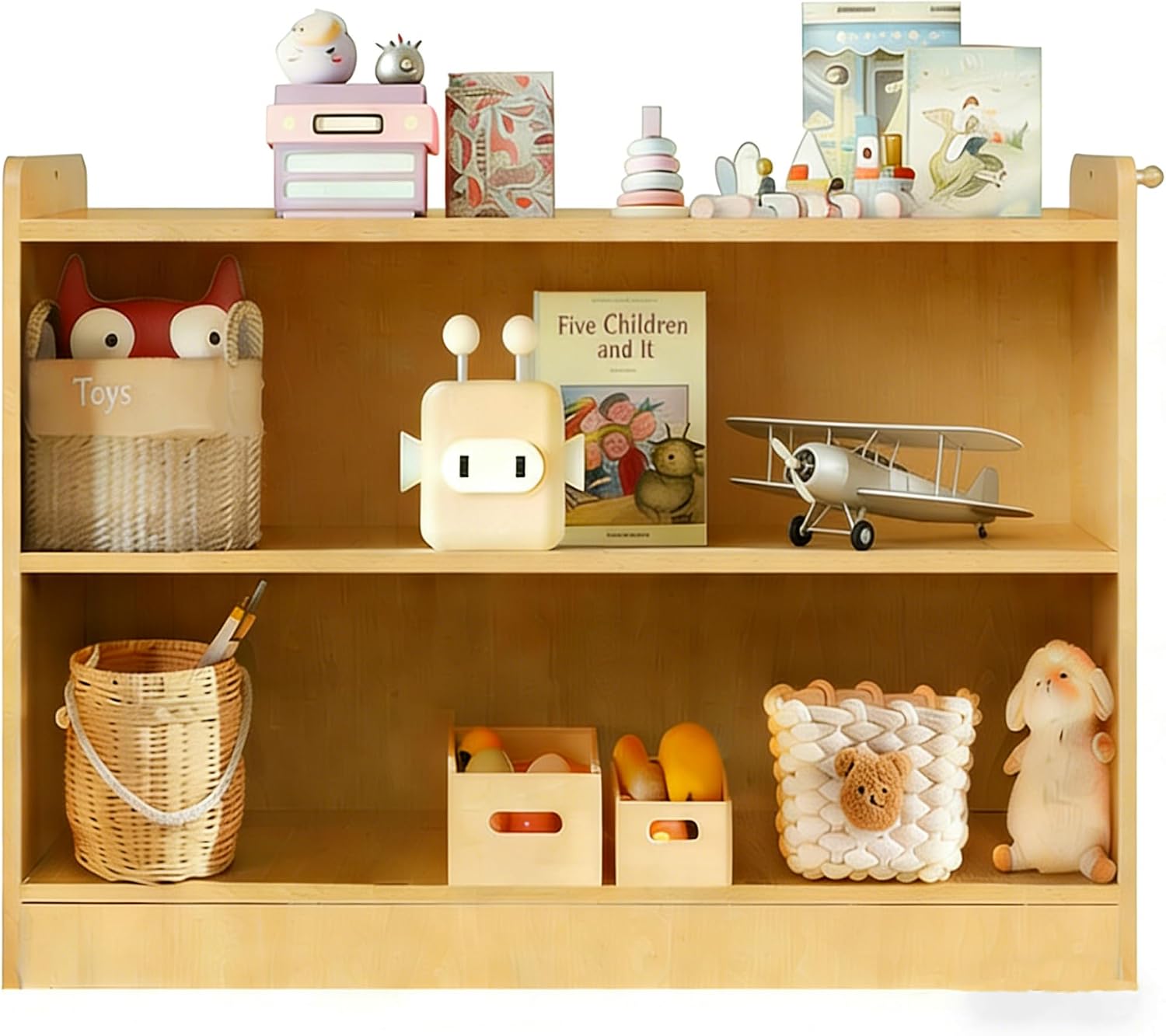 Montessori Shelf Toy - Montessori Plank Kinderboekenplank Speelgoedorganisatoren Opbergruimte Hangende