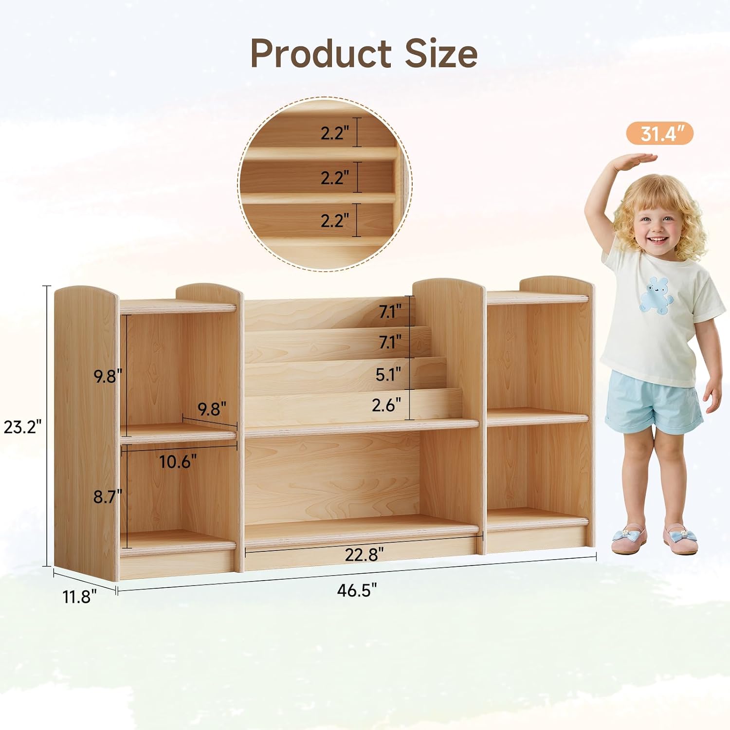 Montessori-opbergrek en speelg - Montessori Shelf Toy recensie en prijs