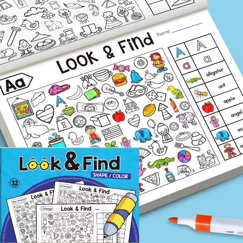 Kijk en vind kleurboek voor pe - Kid Education recensie en prijs