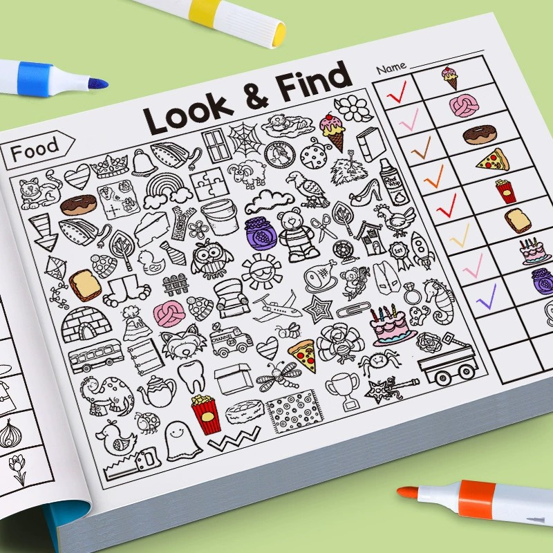Kijk en vind kleurboek voor pe - Kid Education recensie en prijs
