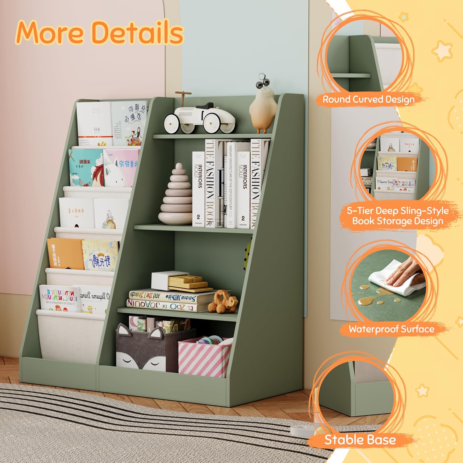 2-IN-1 Kinderboekenplank en Sp - Montessori Shelf Toy recensie en prijs